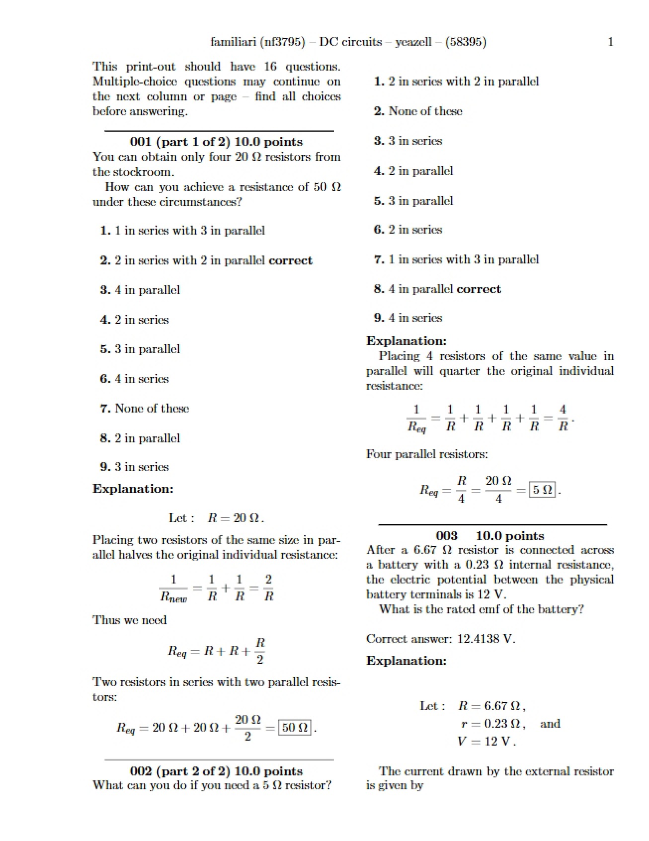 Circuits DC