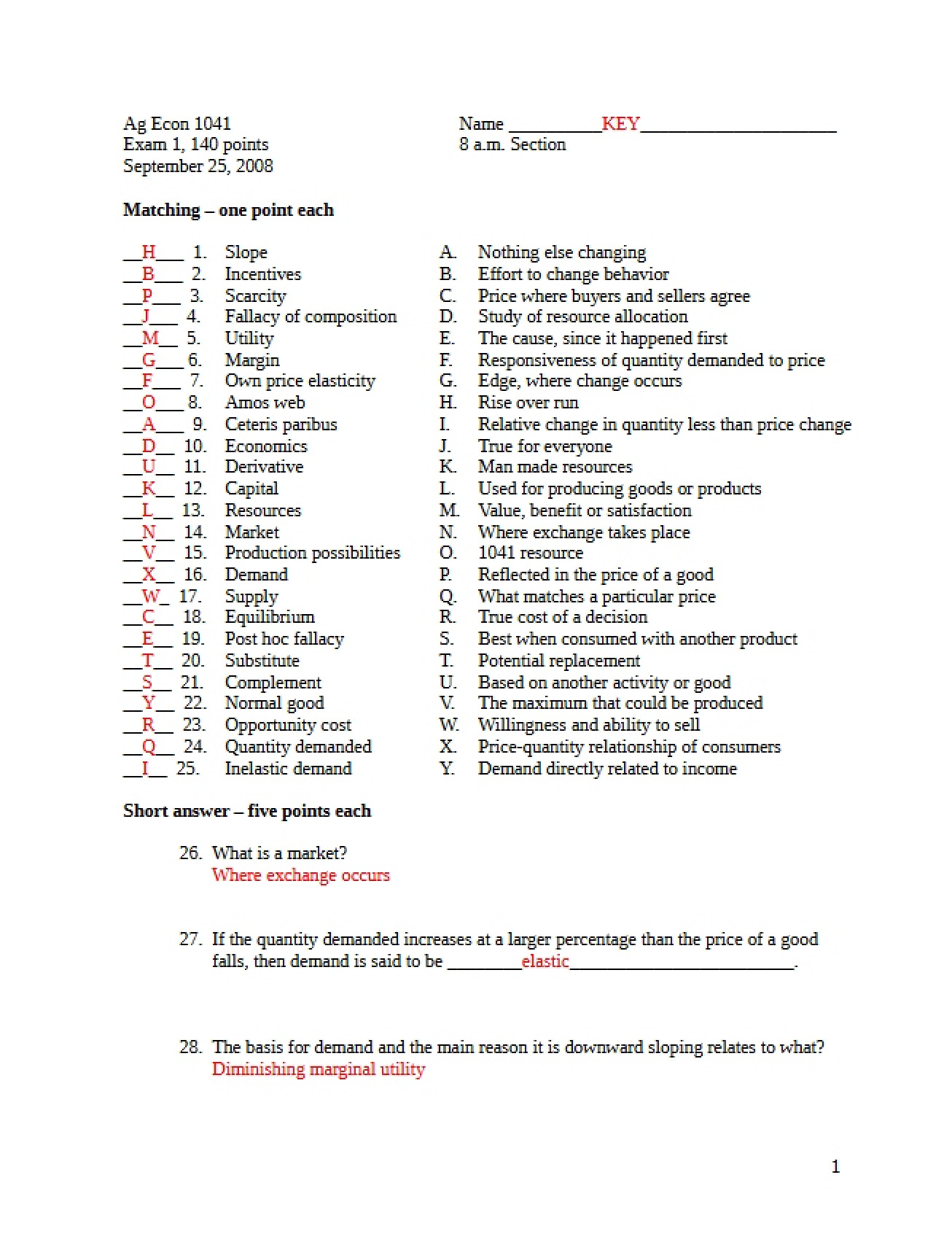 Test Ag Econ 1041
