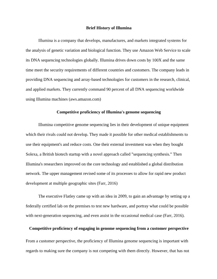 Illumina's Genome Sequencing Impact - Business Analysis