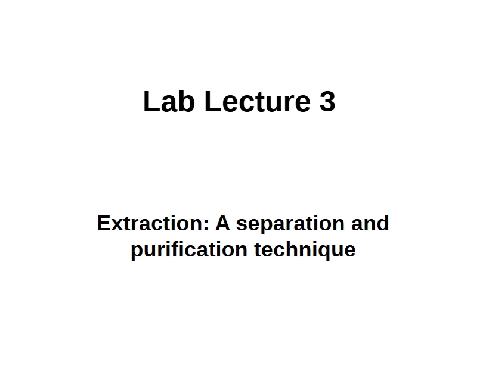 Third Lab Lecture