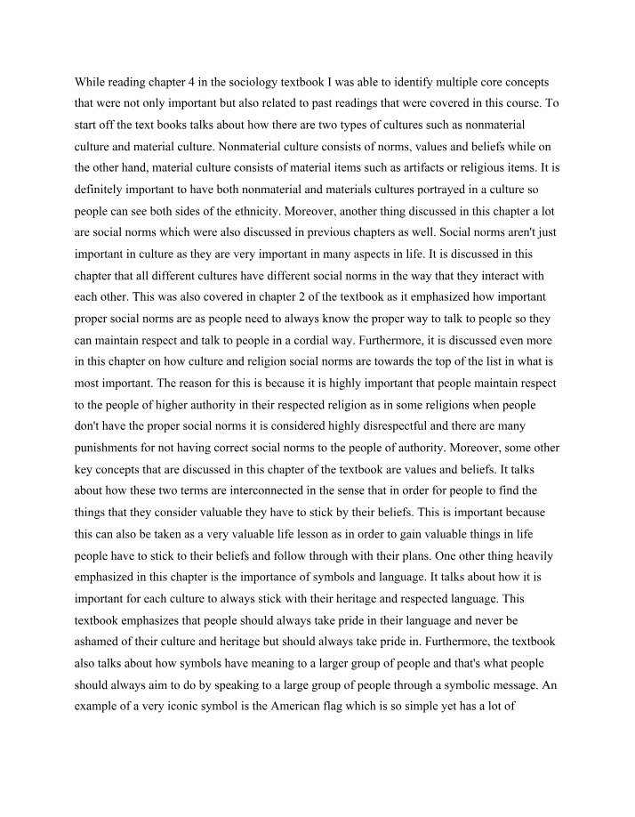 Writing Assignment - Sociology 2 Week 7