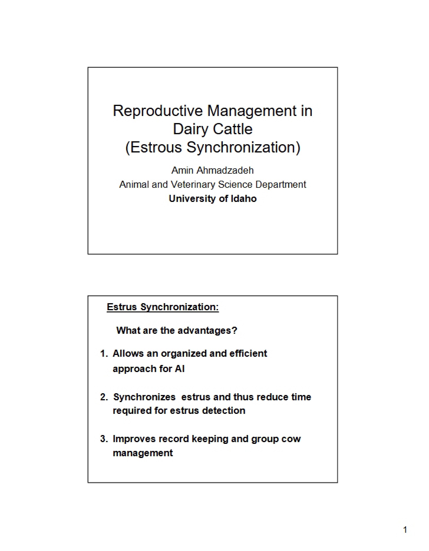 Note on Systematic Breeding Programs