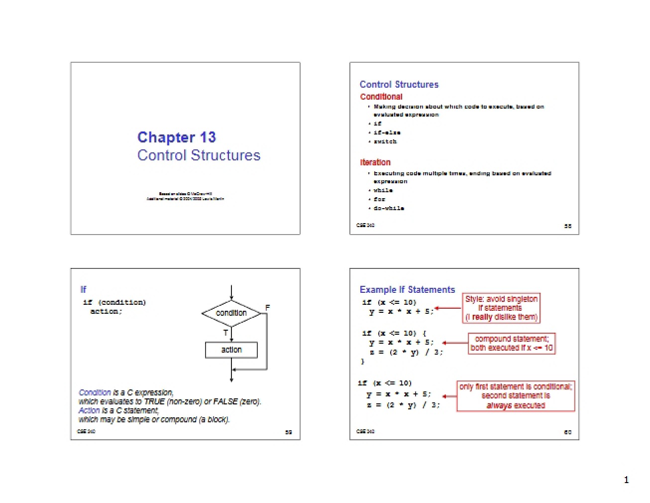 Structures for Control