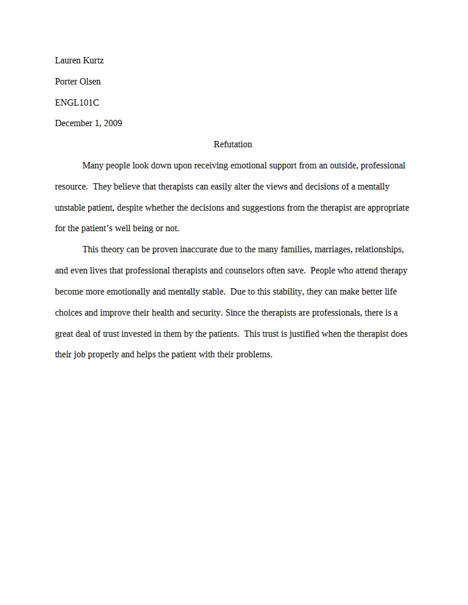 Argument Refutation