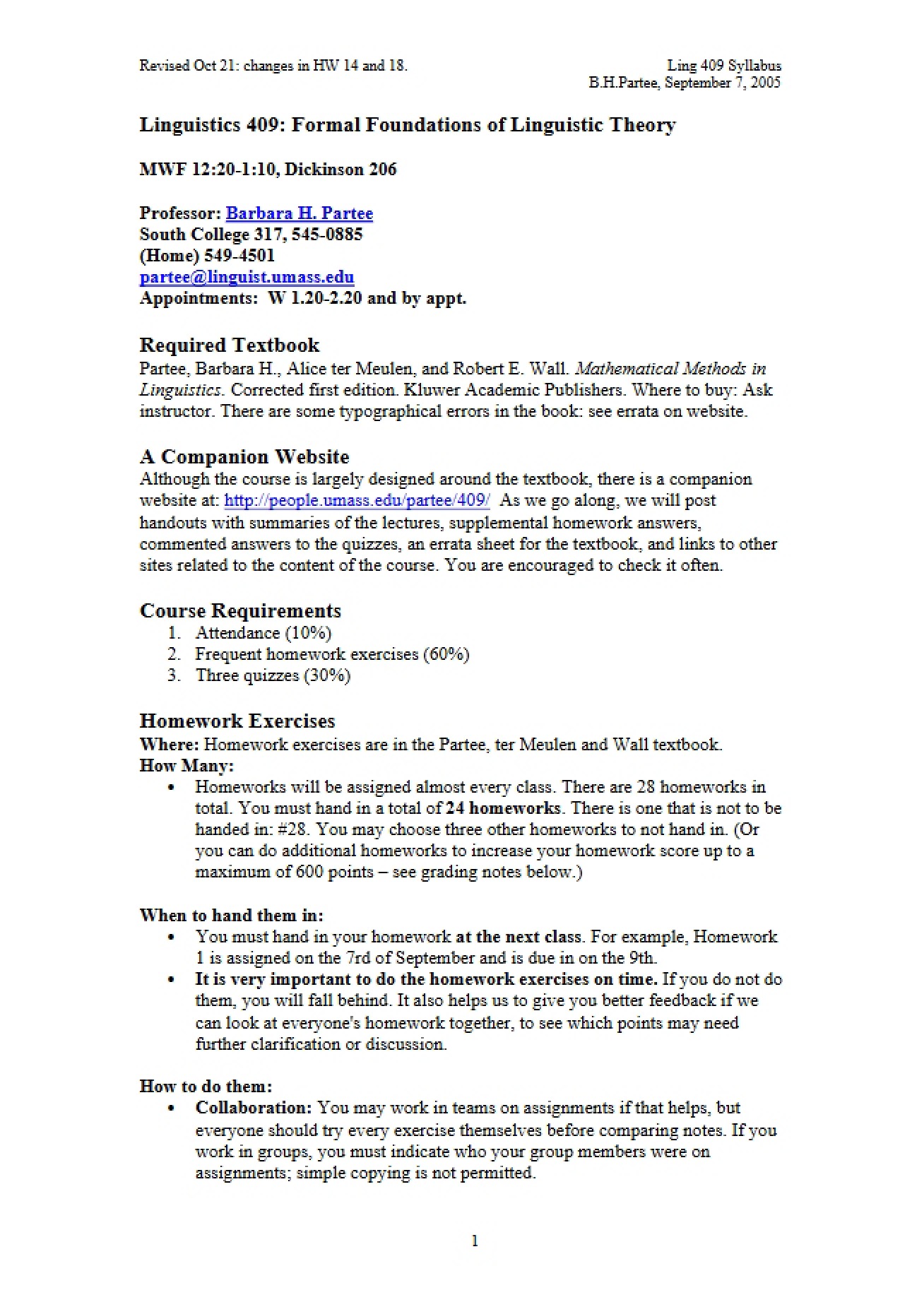 Syllabus for Linguistics 409