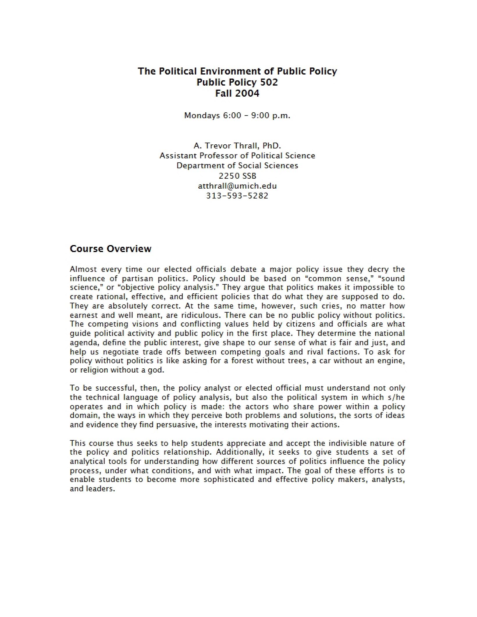Syllabus for PPOL 502