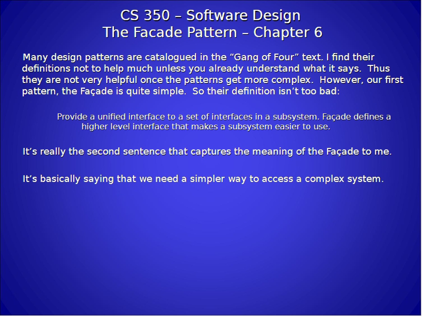 Software Design Chapter Six