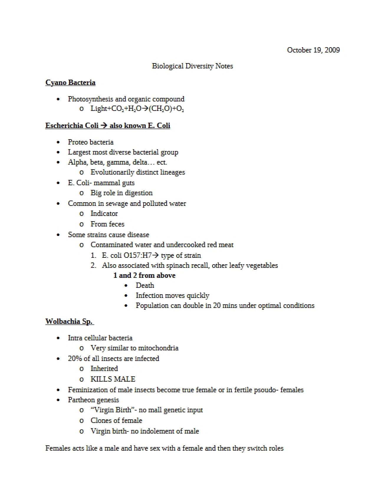 Cyanobacteria Overview
