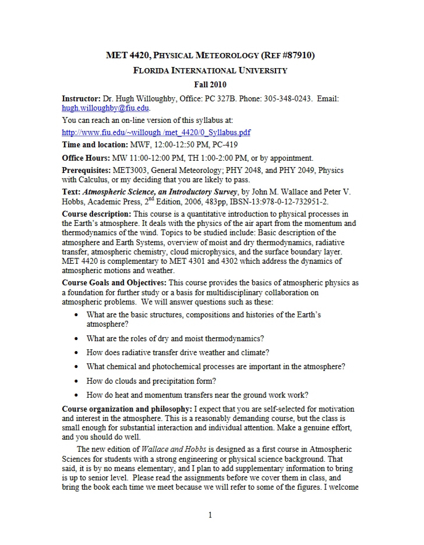 Semester Guide and Syllabus