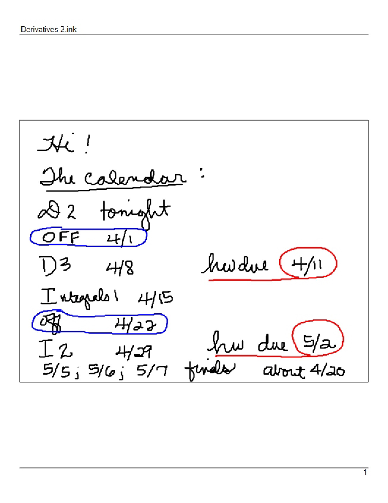 Second Derivatives Module