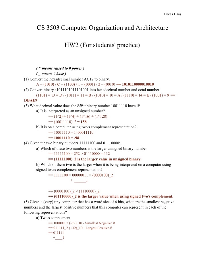 Homework 2 (Practice)