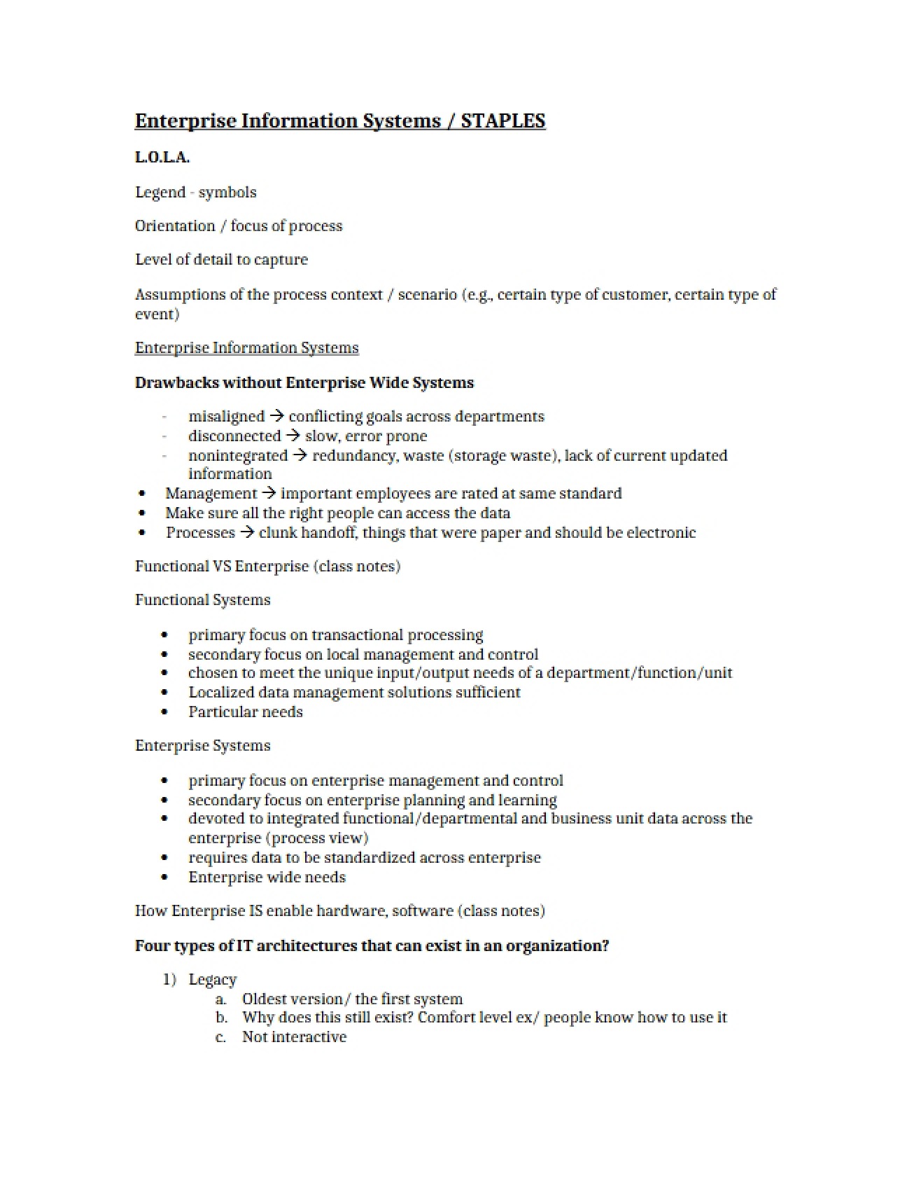Information Systems for Enterprise