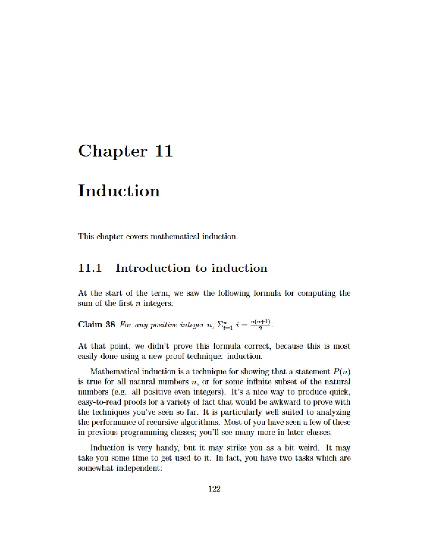 Chapter 11 Induction