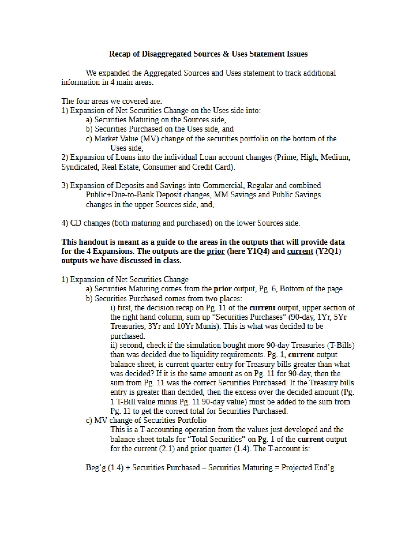Disaggregated Sources Recap