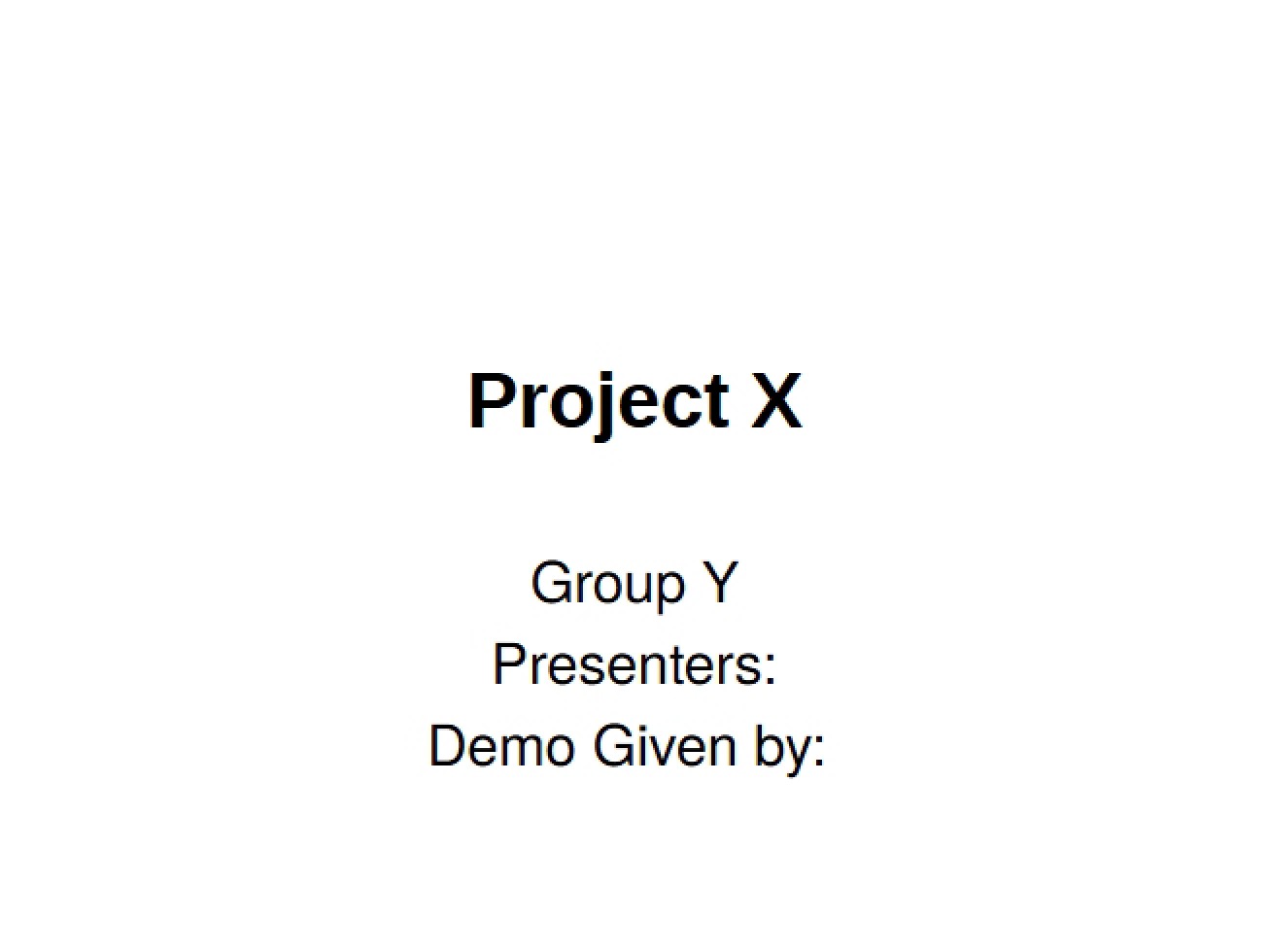 X Project