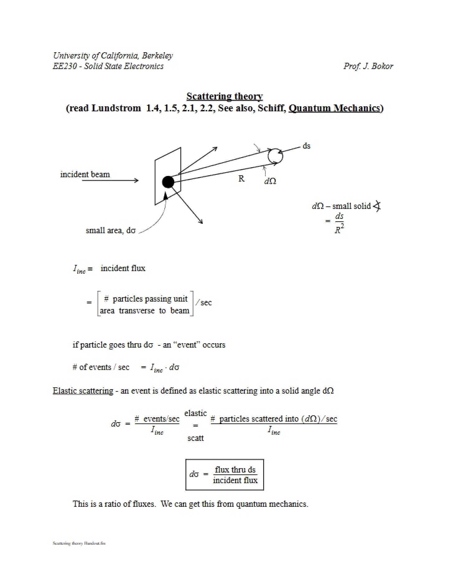 Theory of Scattering