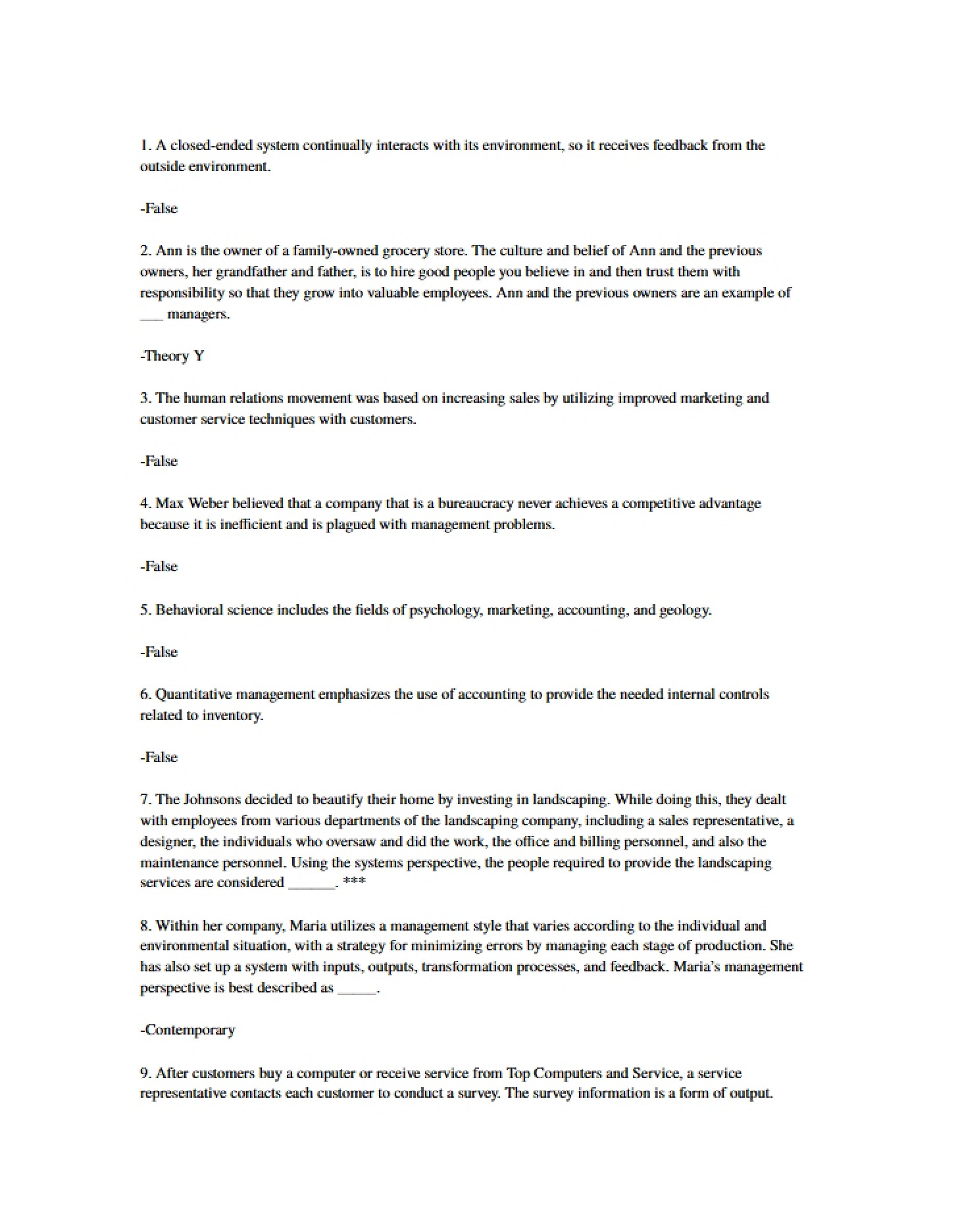 Practice Questions