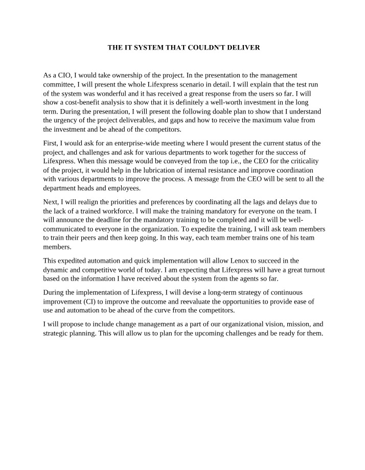 Lenox Case Study by Azhair Ahmad