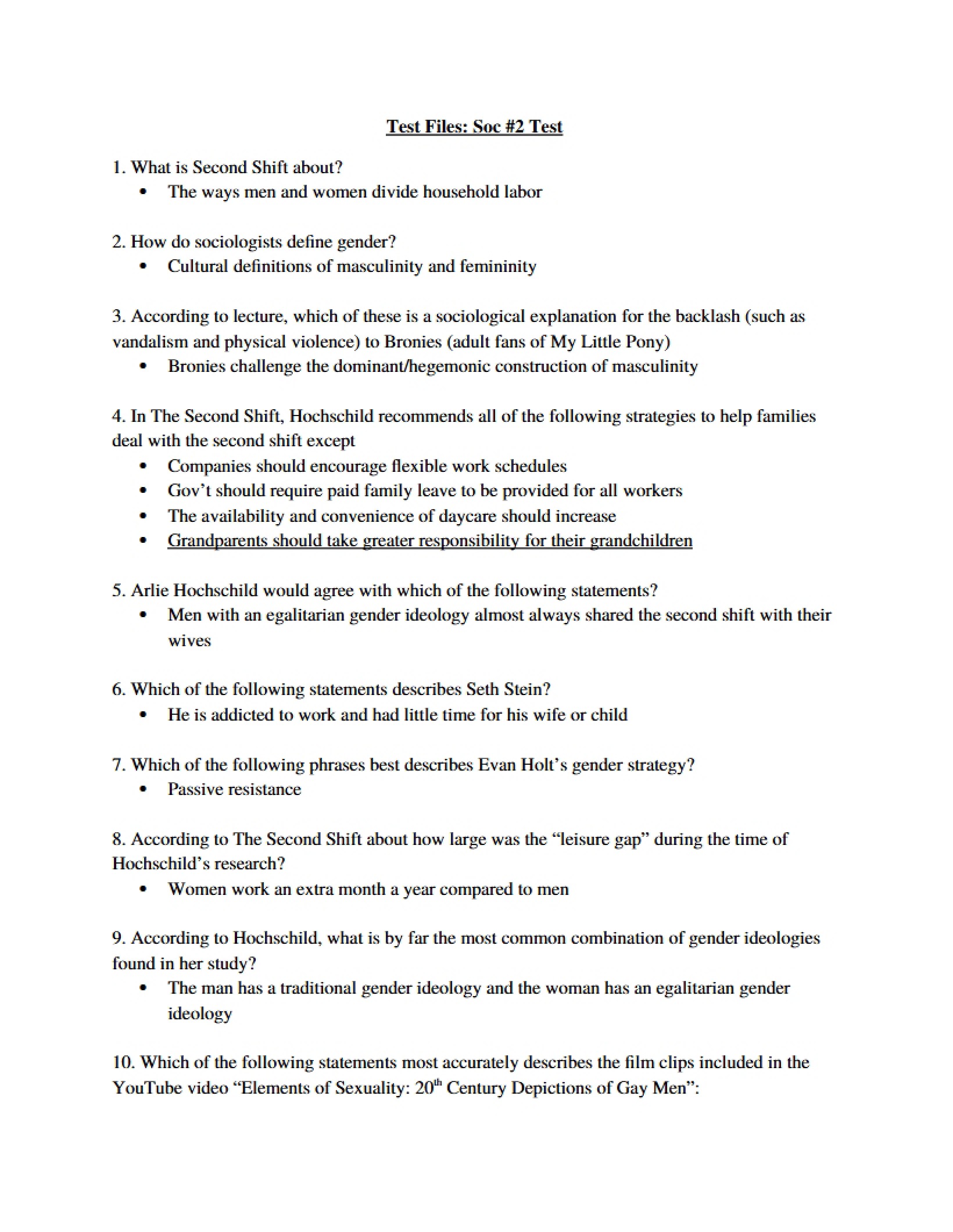 Exam Two