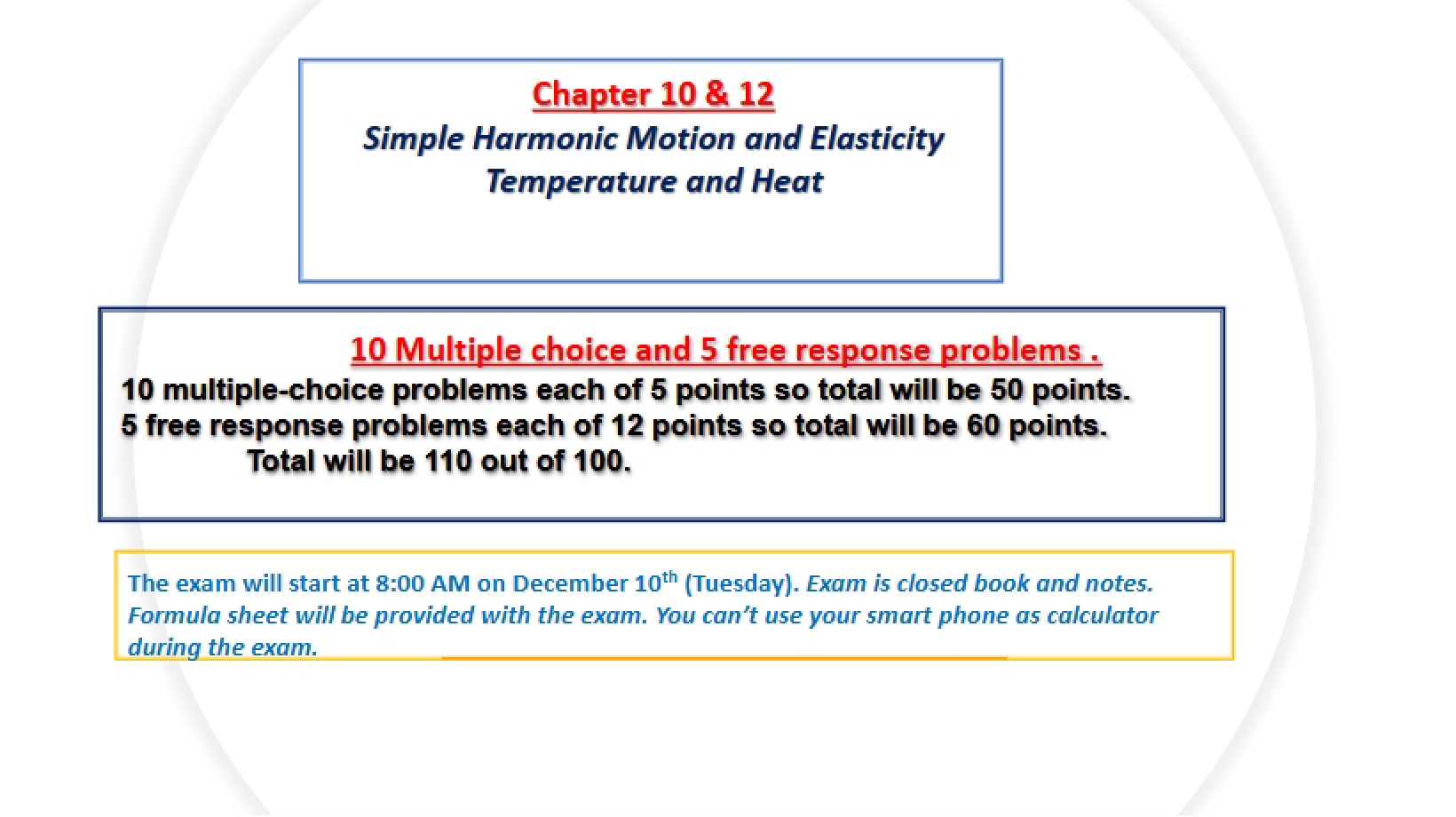 Review Questions for Exam IV