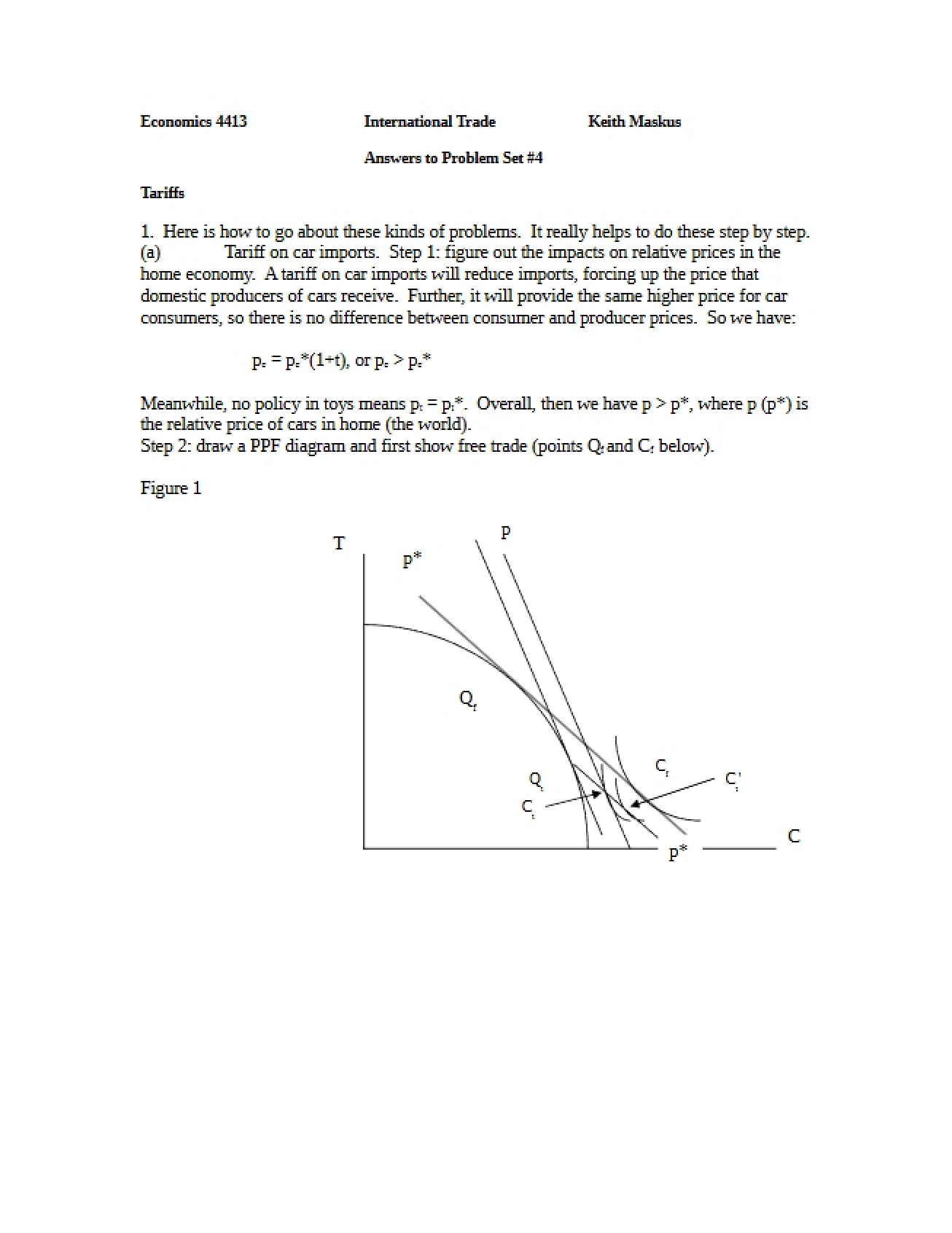 Solutions for Problem Set Four