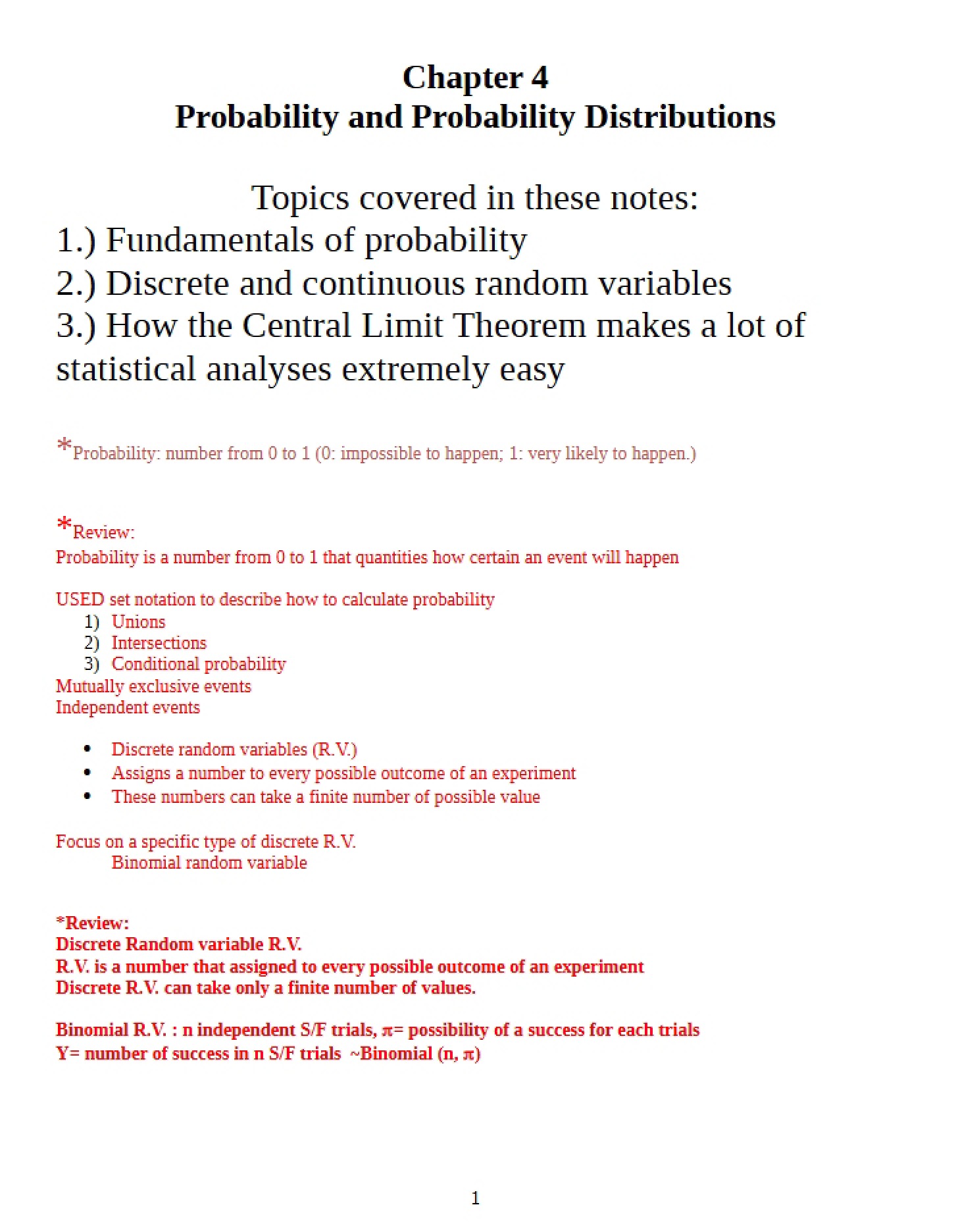 Distributions and Probability