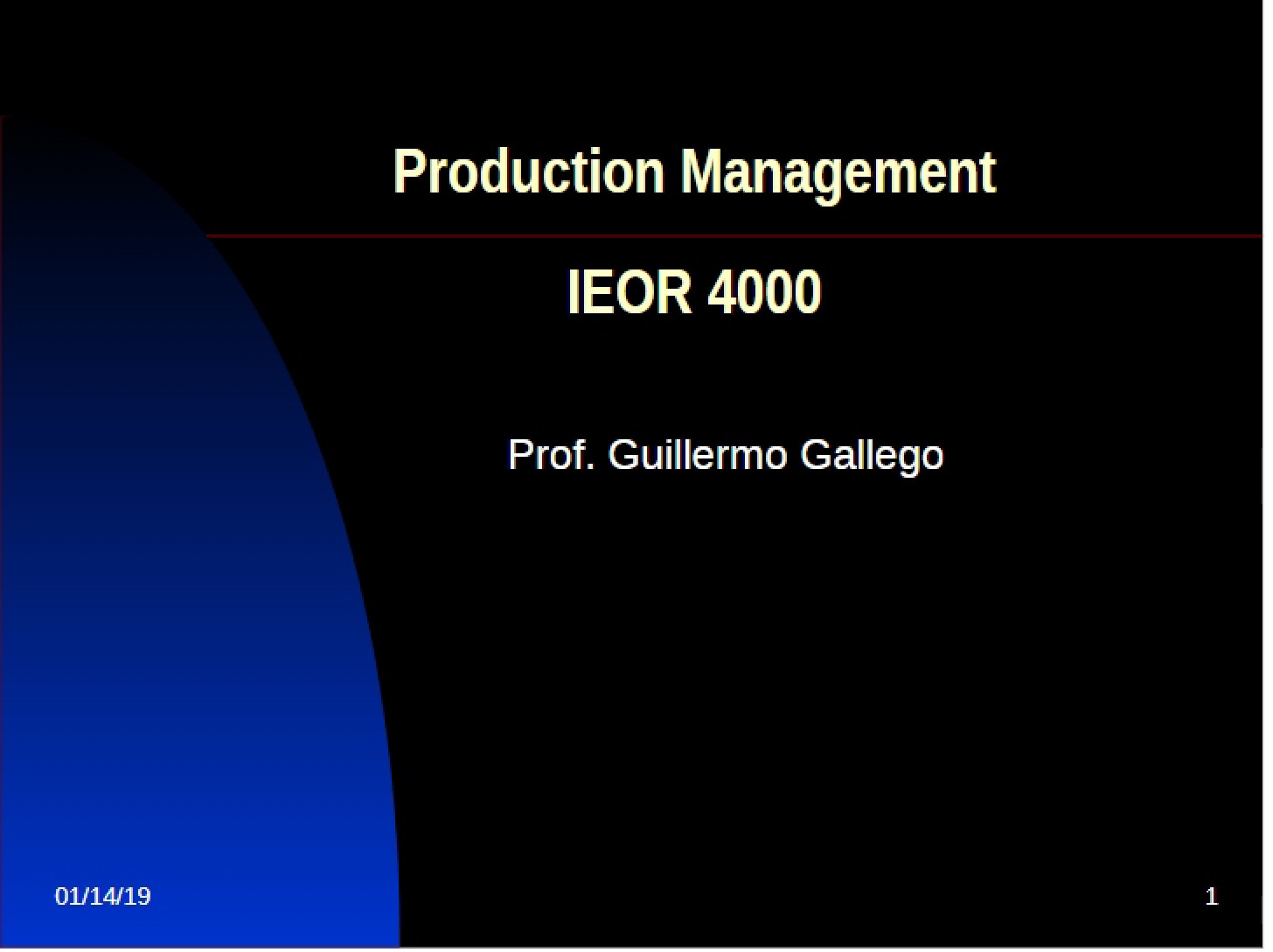 Management of Production
