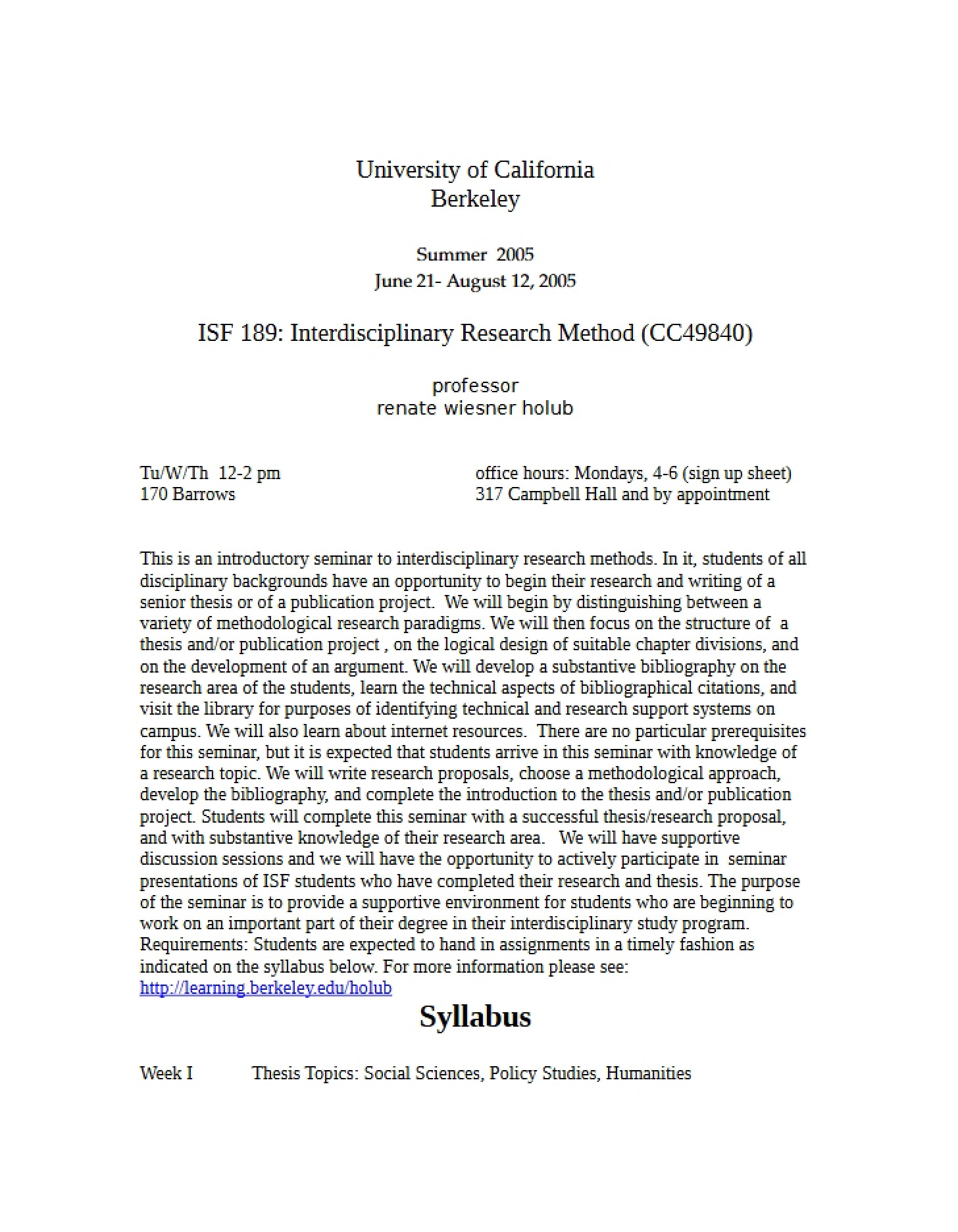 Course Description