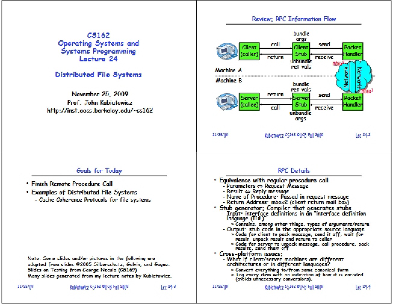 Distributed File Systems Overview - COMPSCI 162