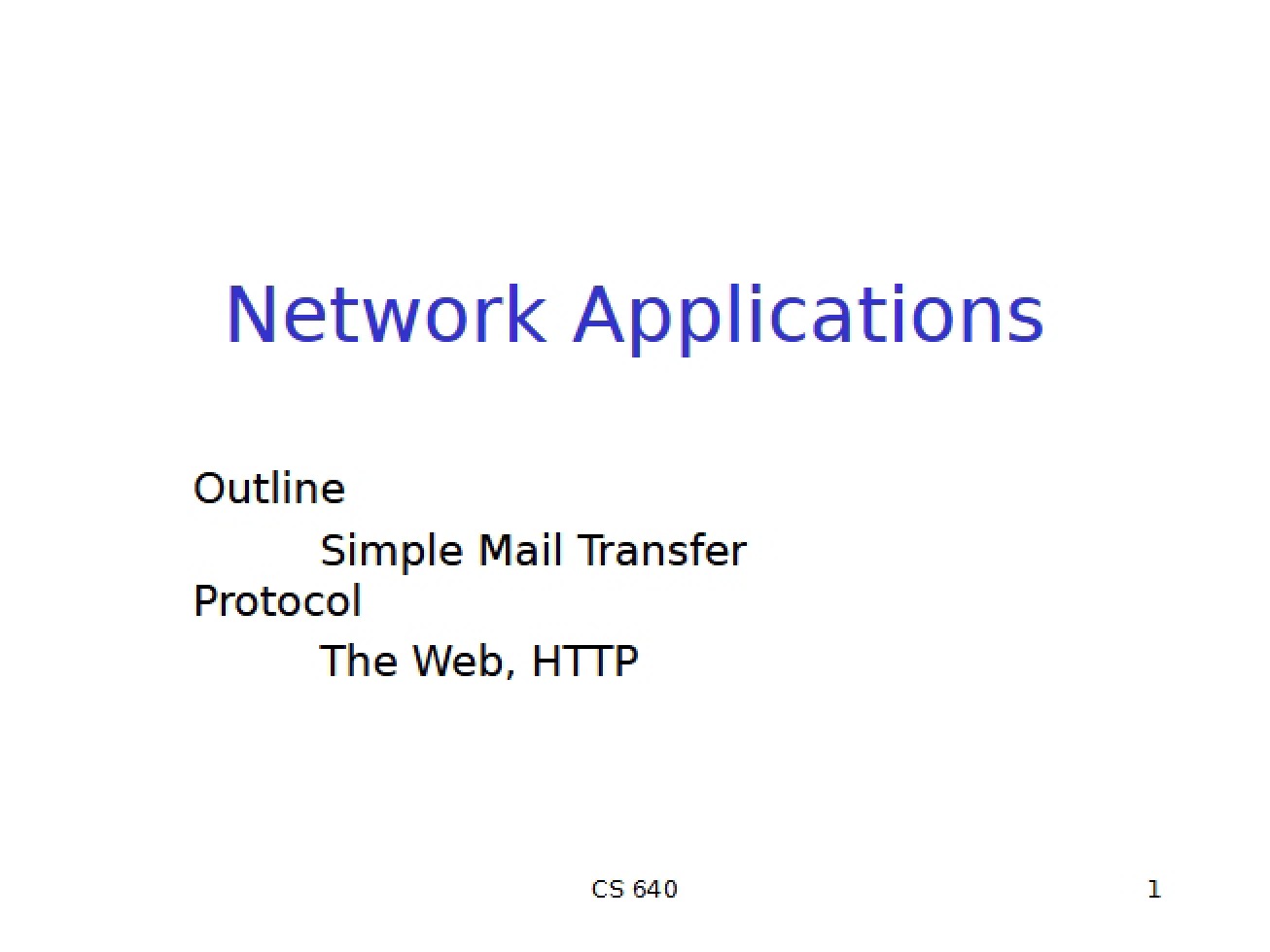 Applications in Networking