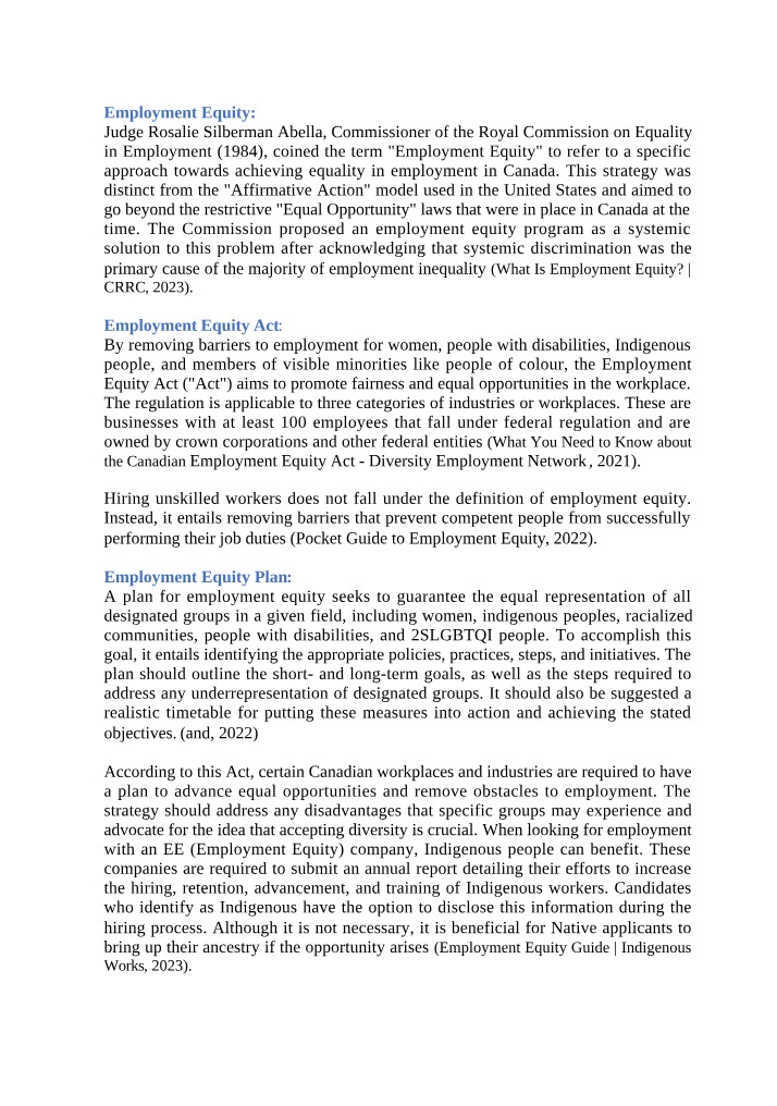 Employment Equity - Module 8