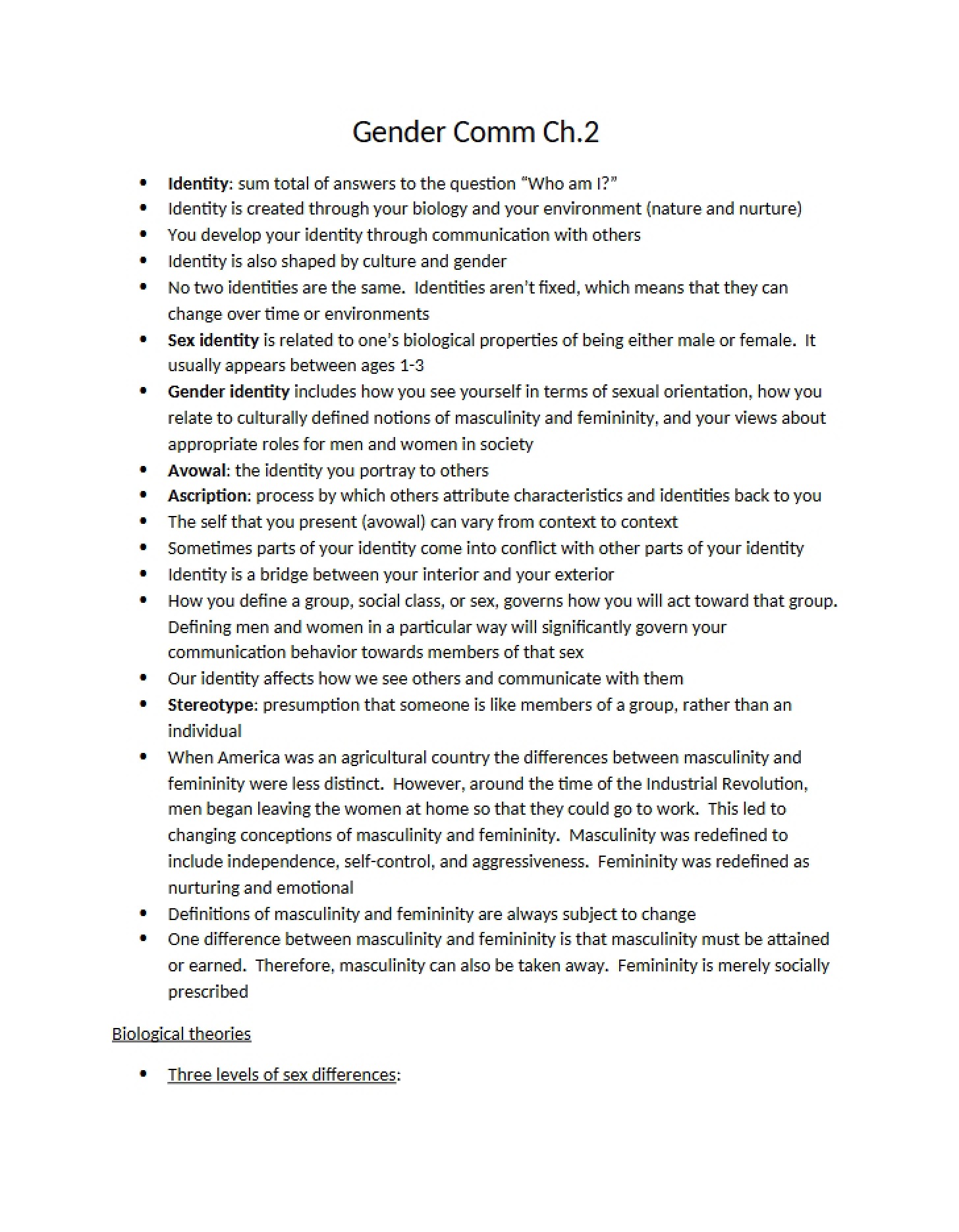 Chapter 2 Gender Communication