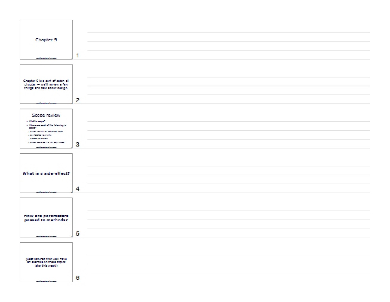 Chapter 9 Notes (CS 302)