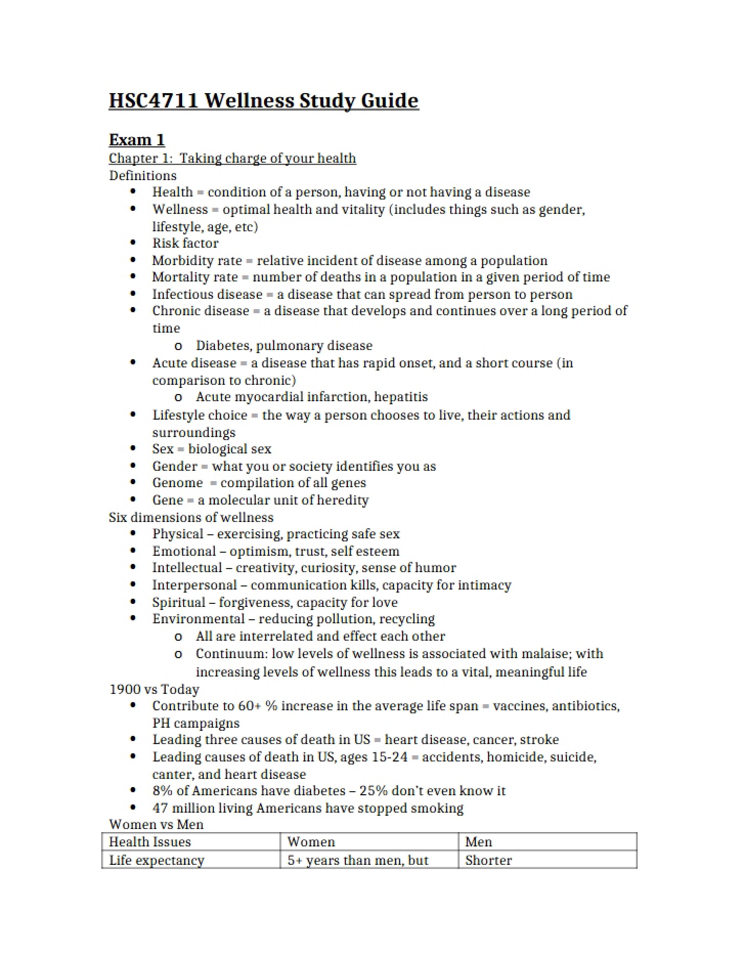 Preliminary Course Assessment