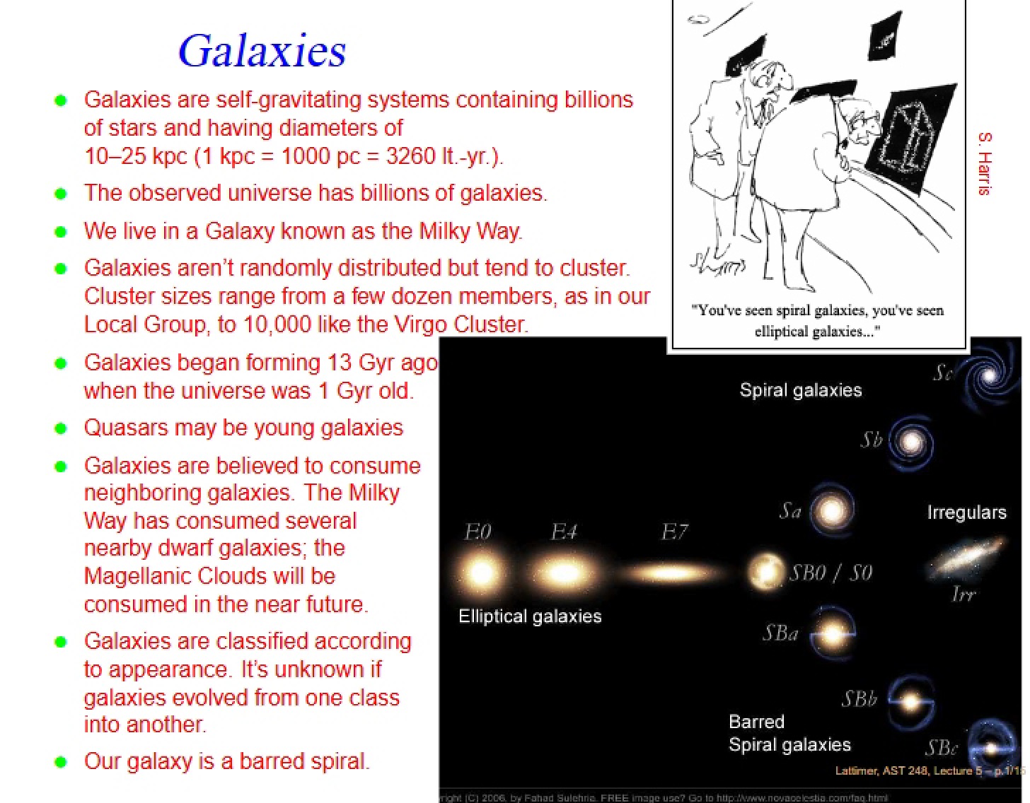 Galaxies Lecture Notes