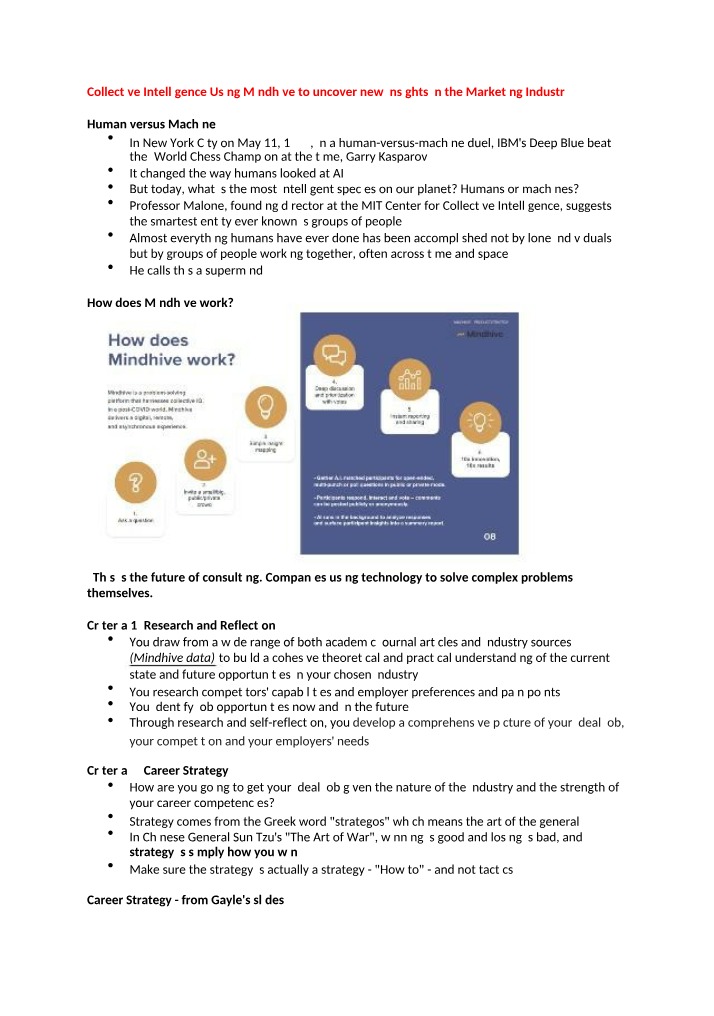 Collective Intelligence - Using Mindhive in the Marketing Industry