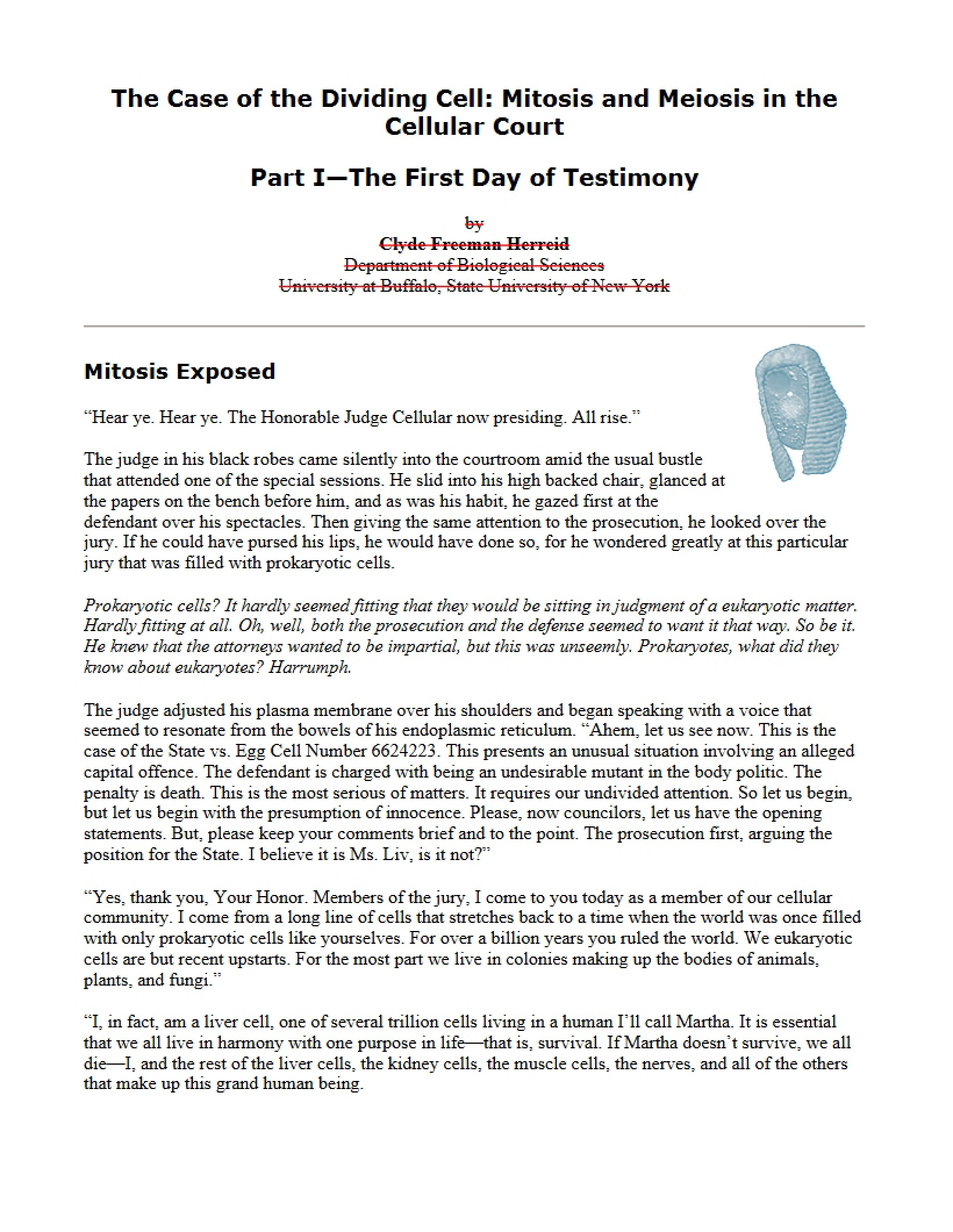 Case Study The Dividing Cell