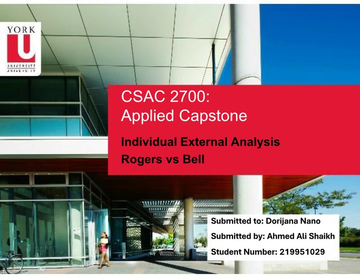 Individual External Analysis - CSAC2700