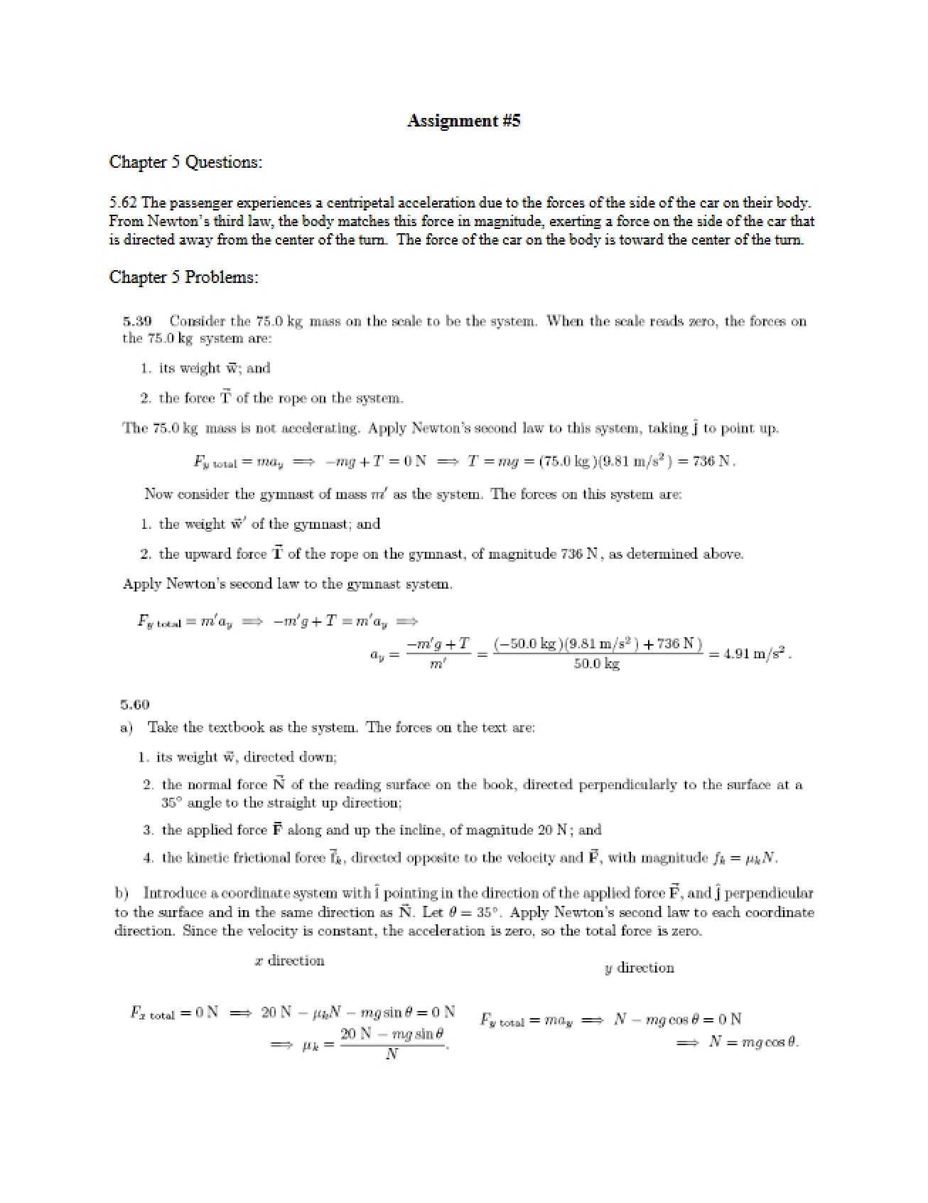 Physics 1205 Notes