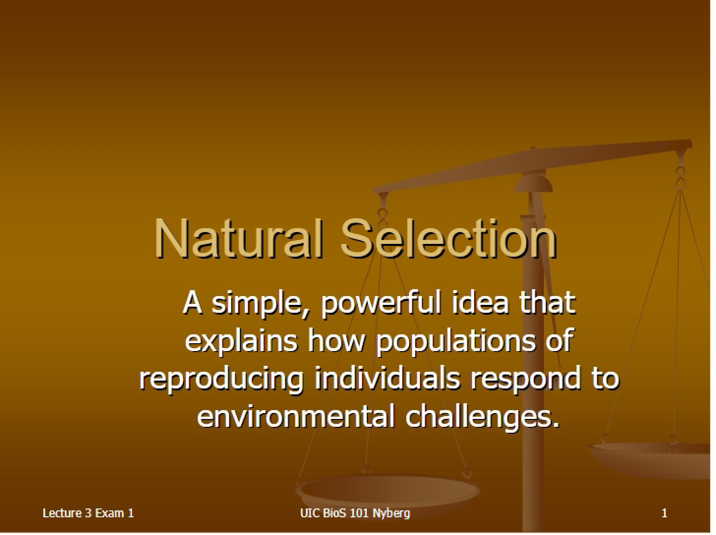 Selection in Nature