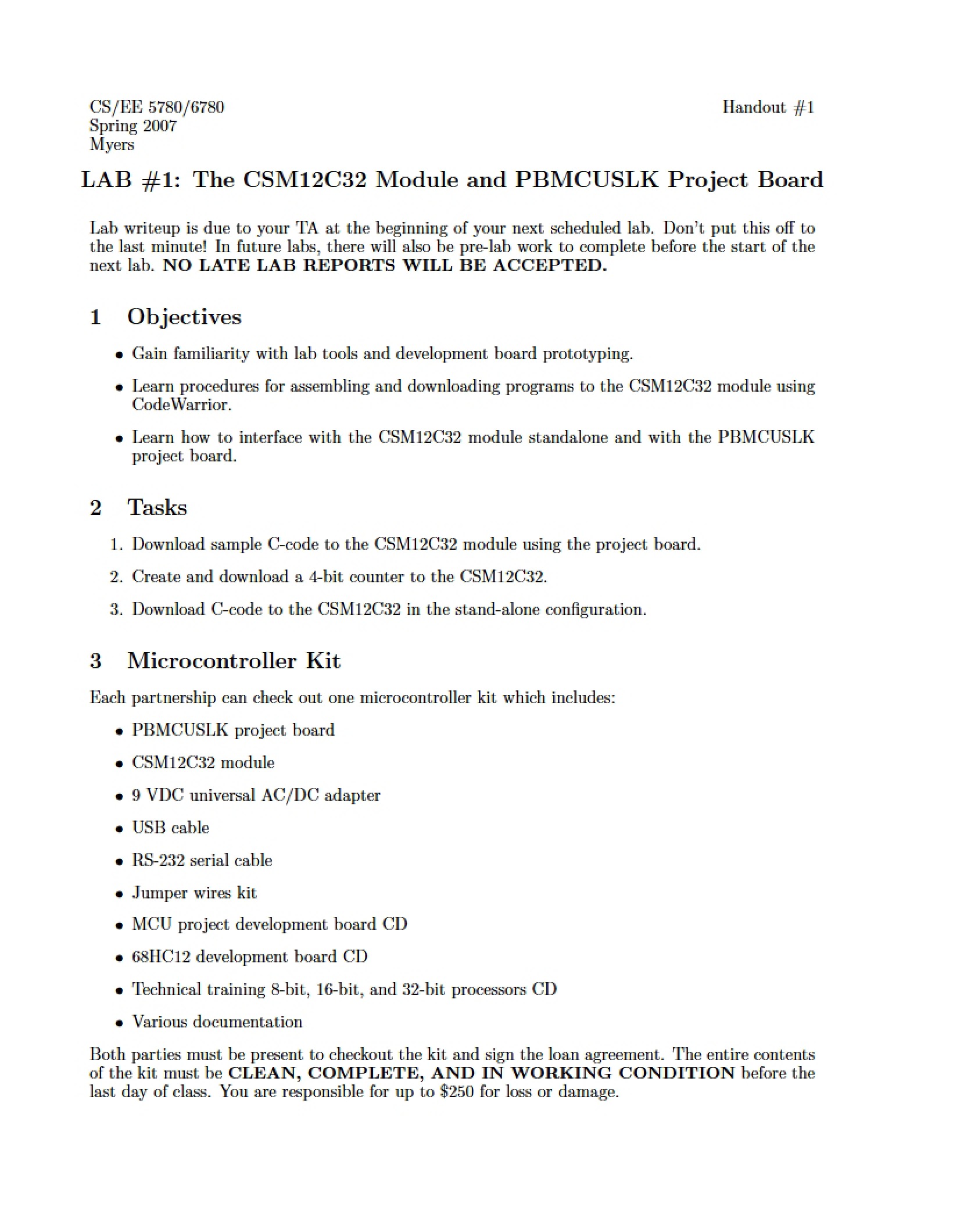 First Embedded Systems Laboratory