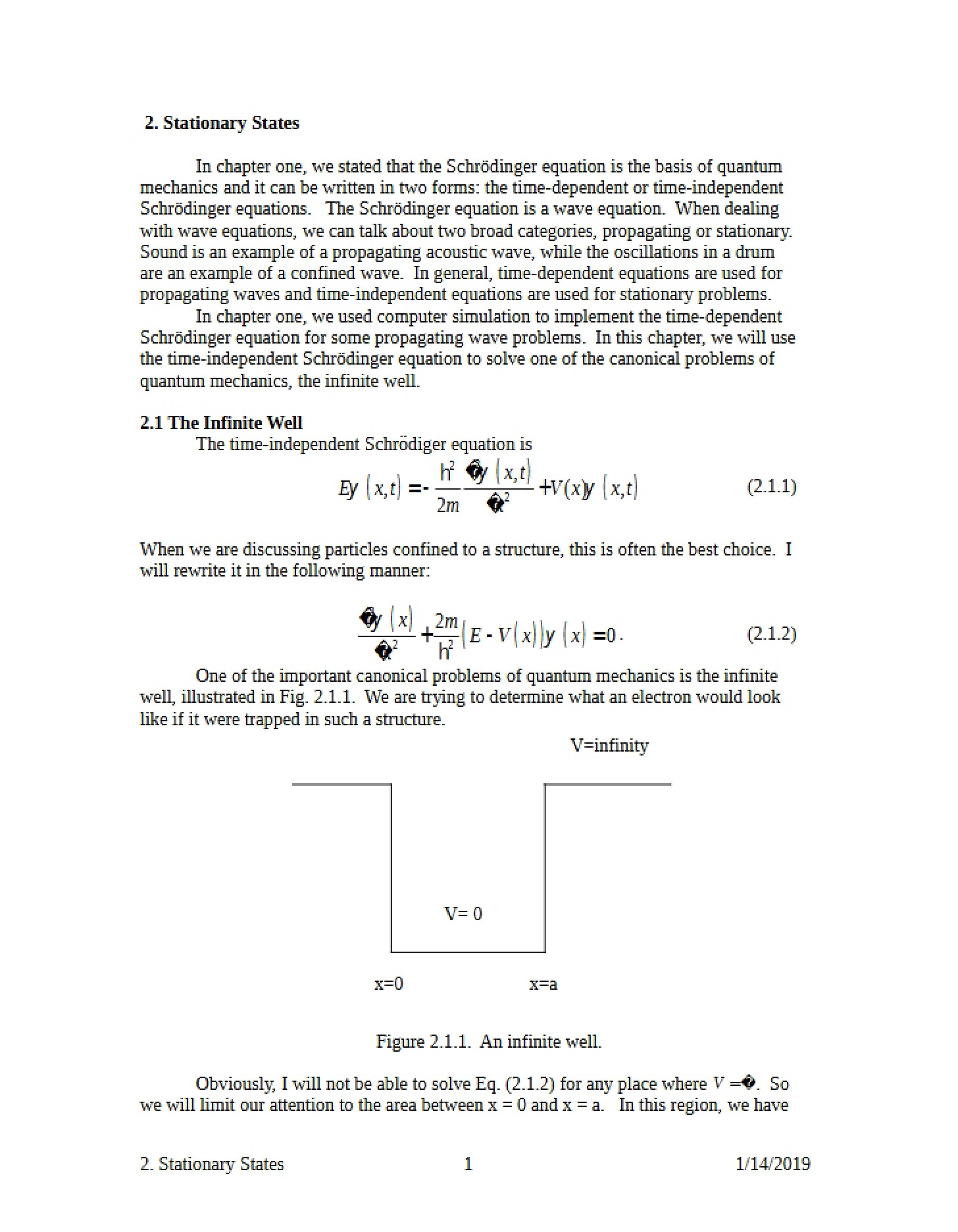 Overview of Stationary States