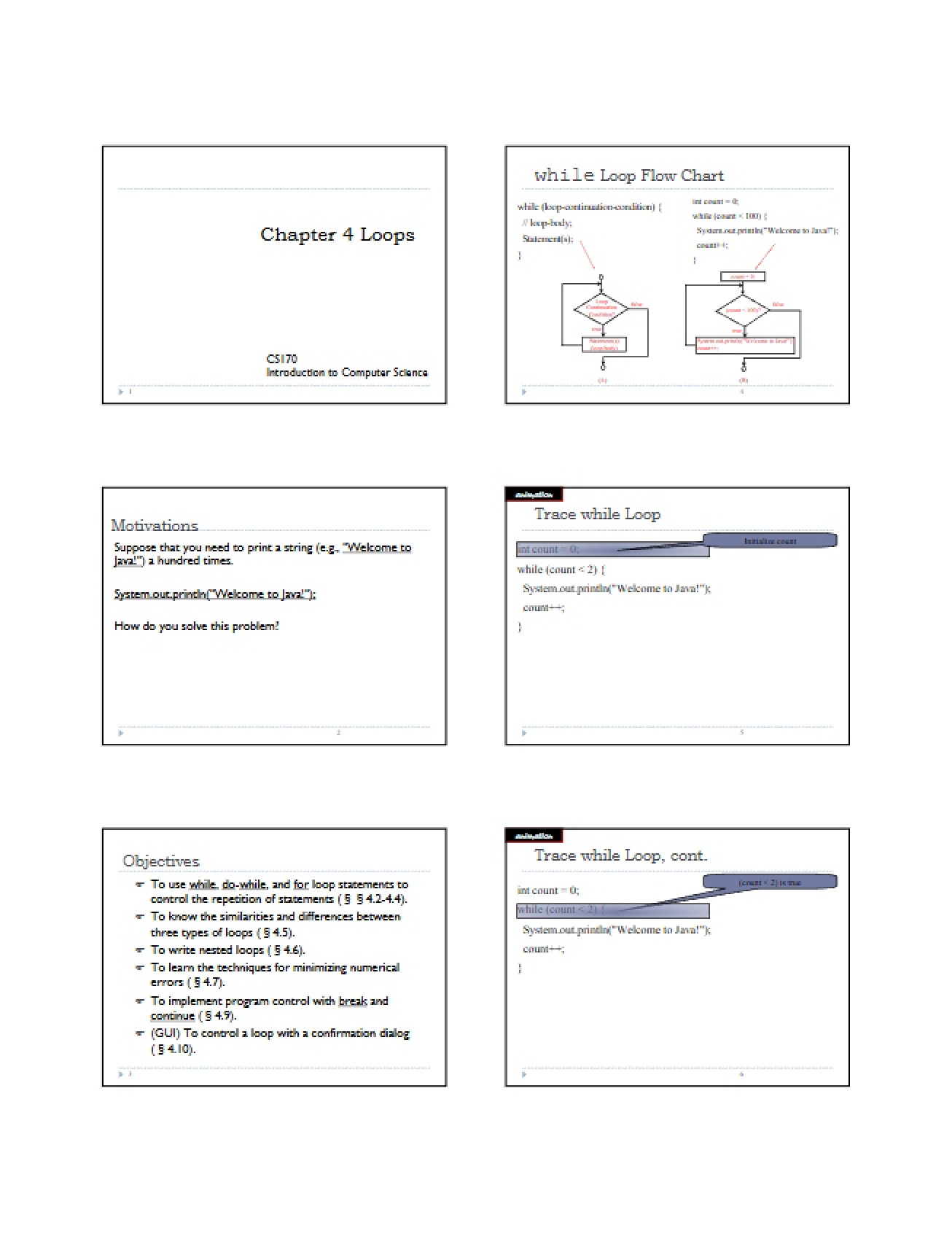 Looping Structures - Chapter 4