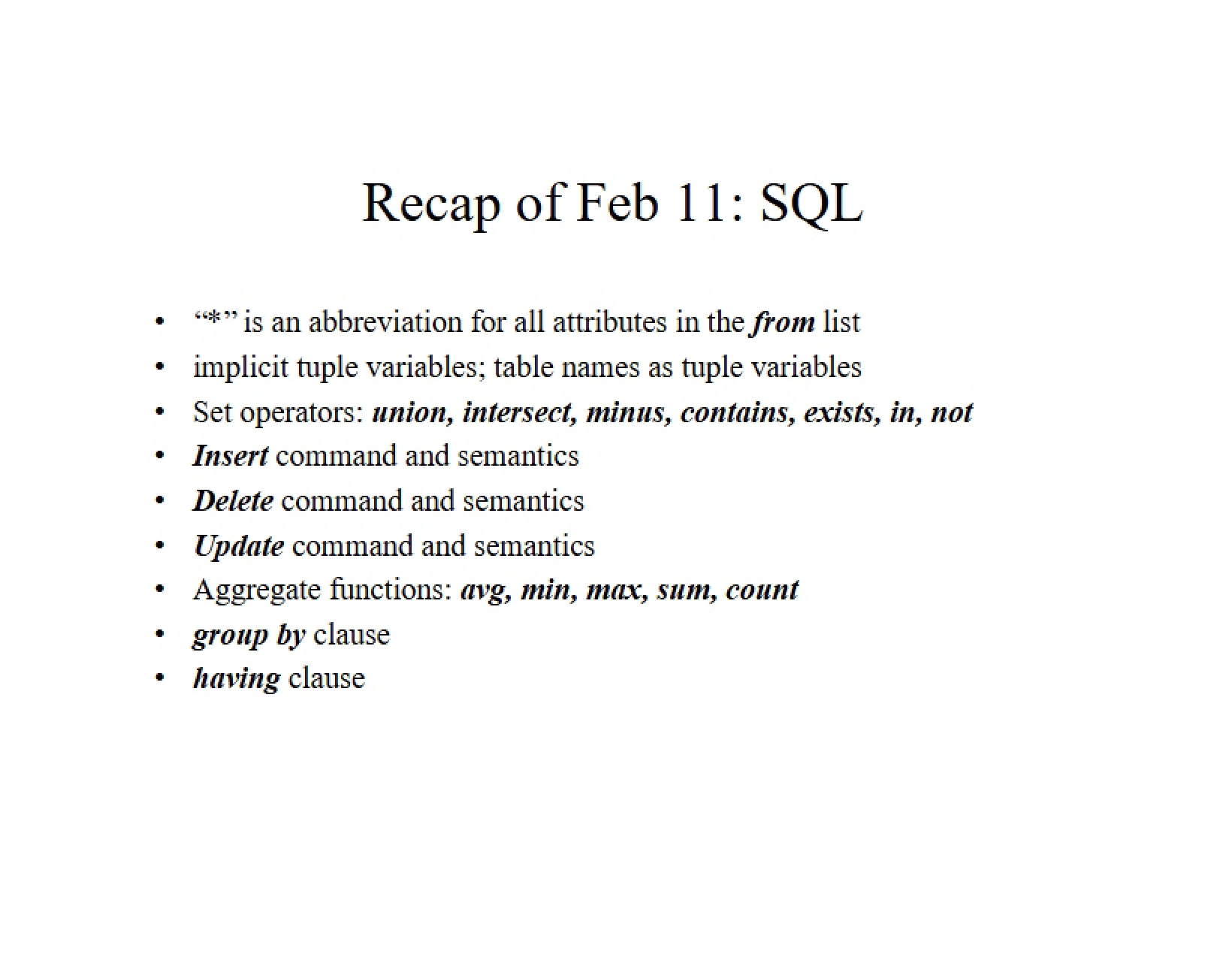 Subject Notes