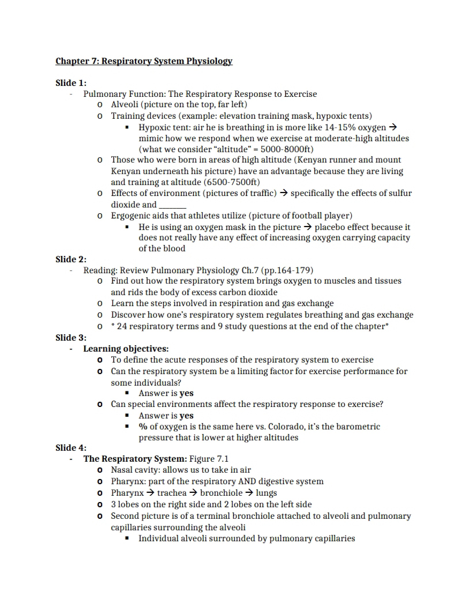 Respiratory Physiology (Chap 7)