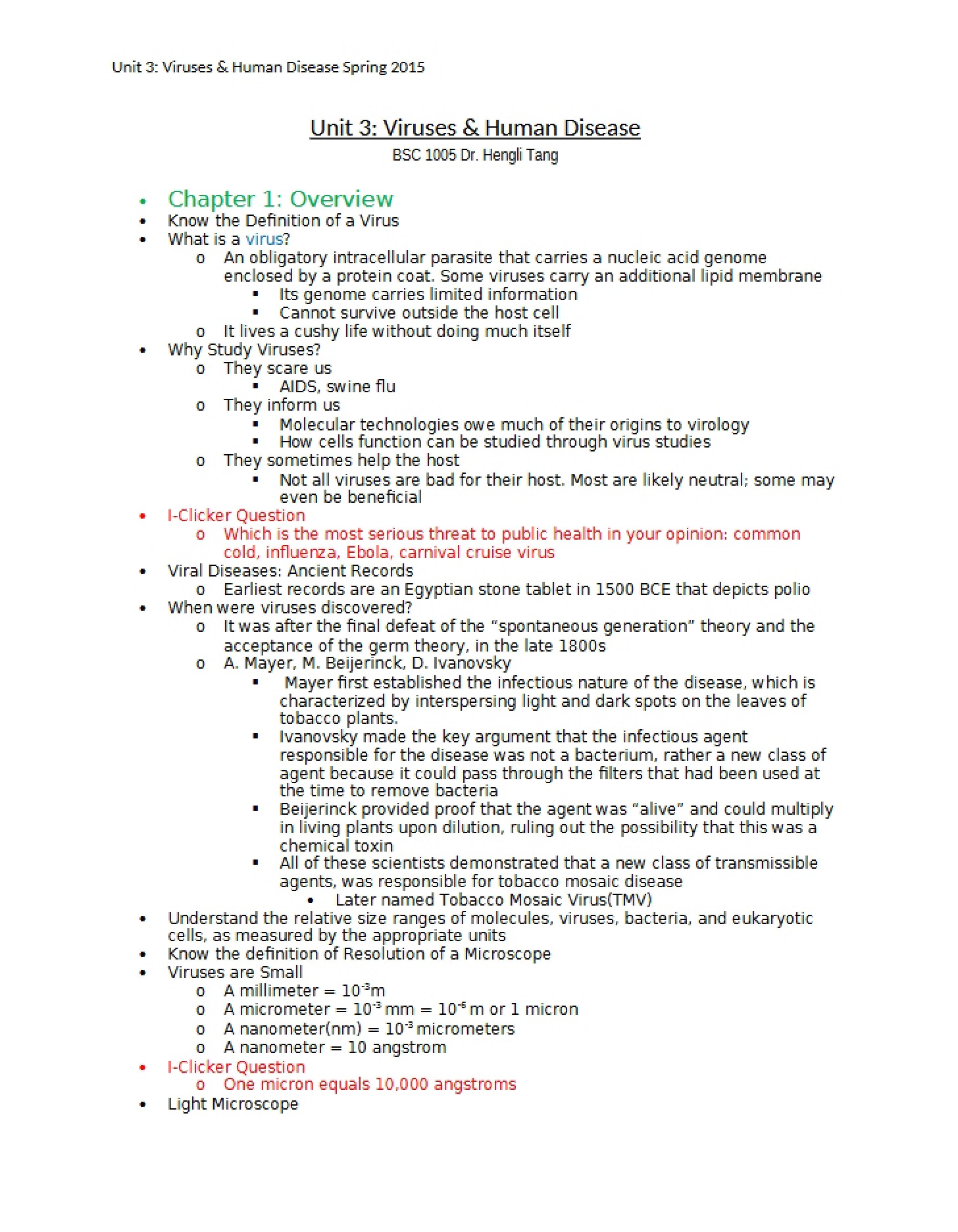 Clinical Virology Concepts