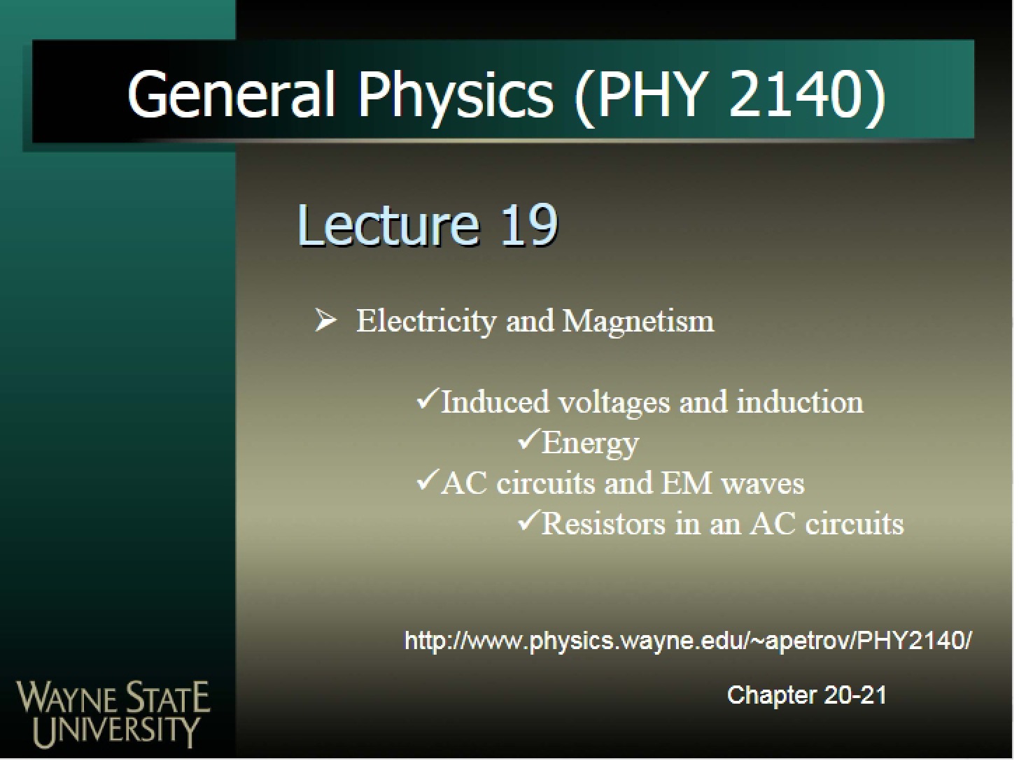 Class Syllabus