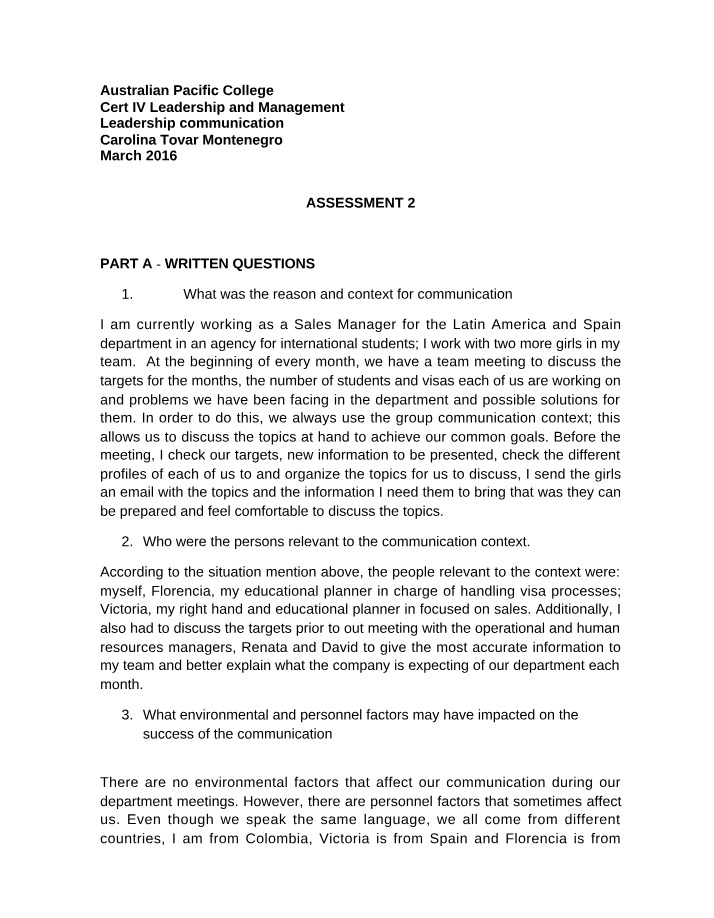 Risk Management Assessment 2 Set C