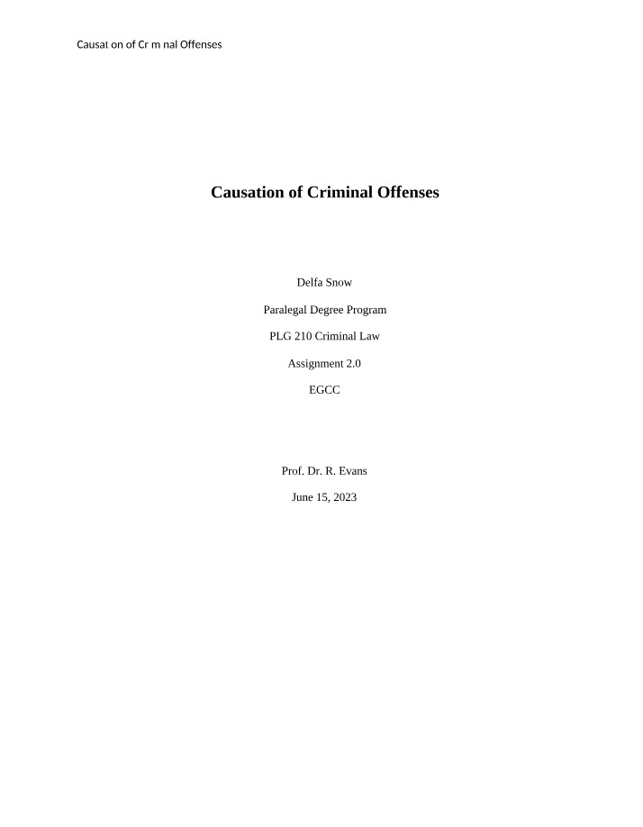 Assignment 2.0 (PLG 210)
