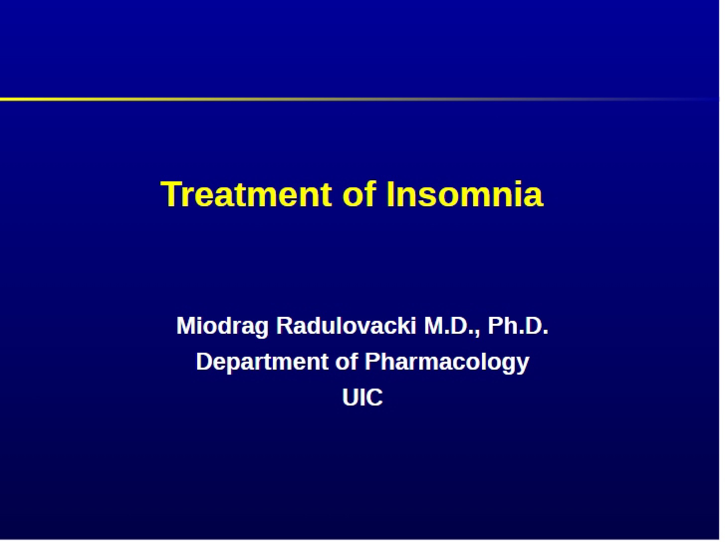 Insomnia Therapy